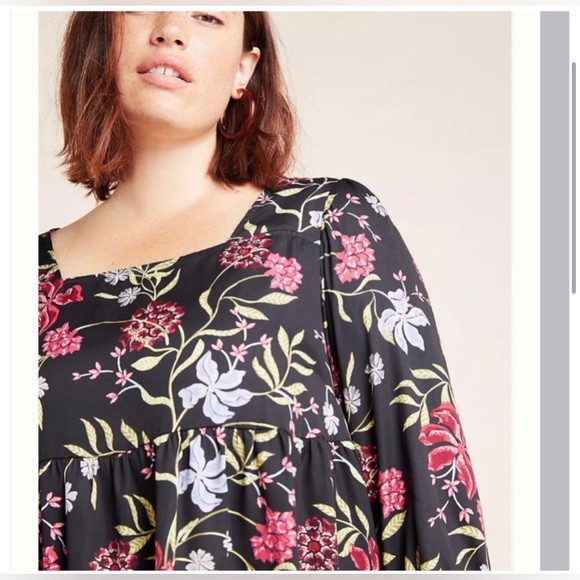 Anthropologie DOLAN Cherie Silky Babydoll Top Shirt Large - Picture 4 of 8